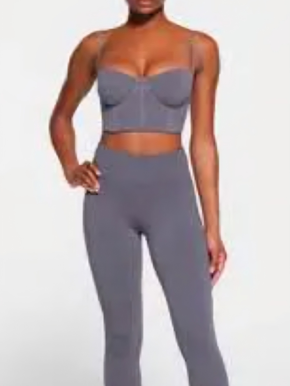 SKIMS ASH Outdoor Bustier Top, Size SMALL